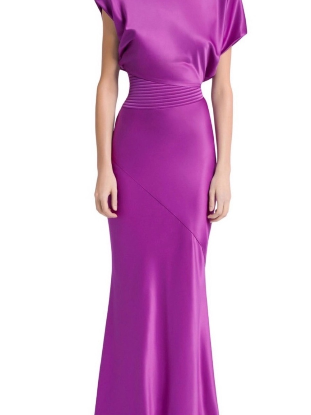 Zhivago Fuchsia Satin Wedding Gown - Picture 3 of 6